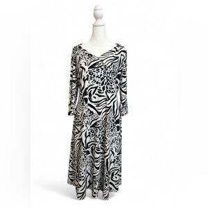 Black and White Animal Print Dress